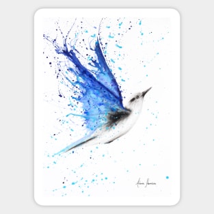 Blue Freedom Flight Bird Sticker